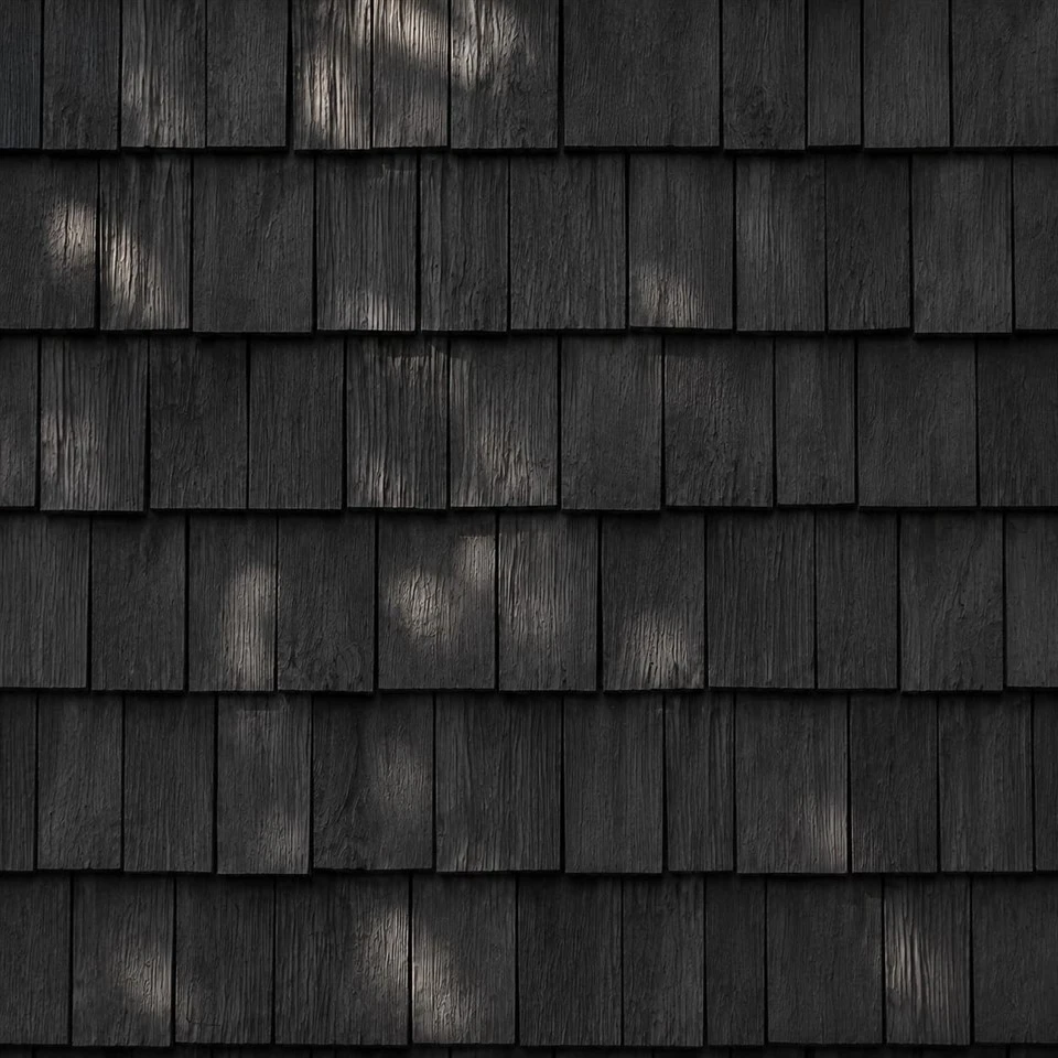 Deep Colored Carbonized Wood Shingles manufacturers